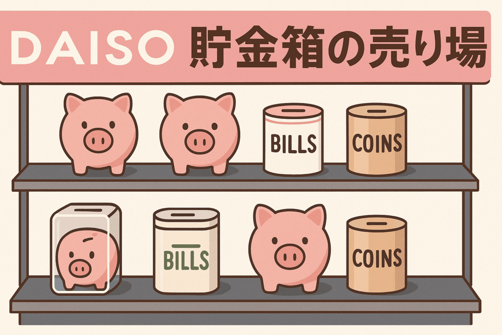 ダイソー貯金箱の売り場はどこ?貯まる選び方と他社との違いを徹底検証