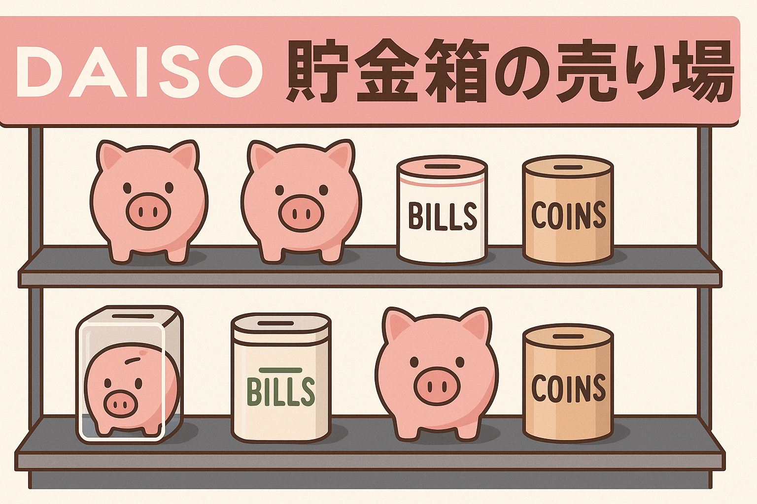 ダイソー貯金箱の売り場はどこ？貯まる選び方と他社との違いを徹底検証