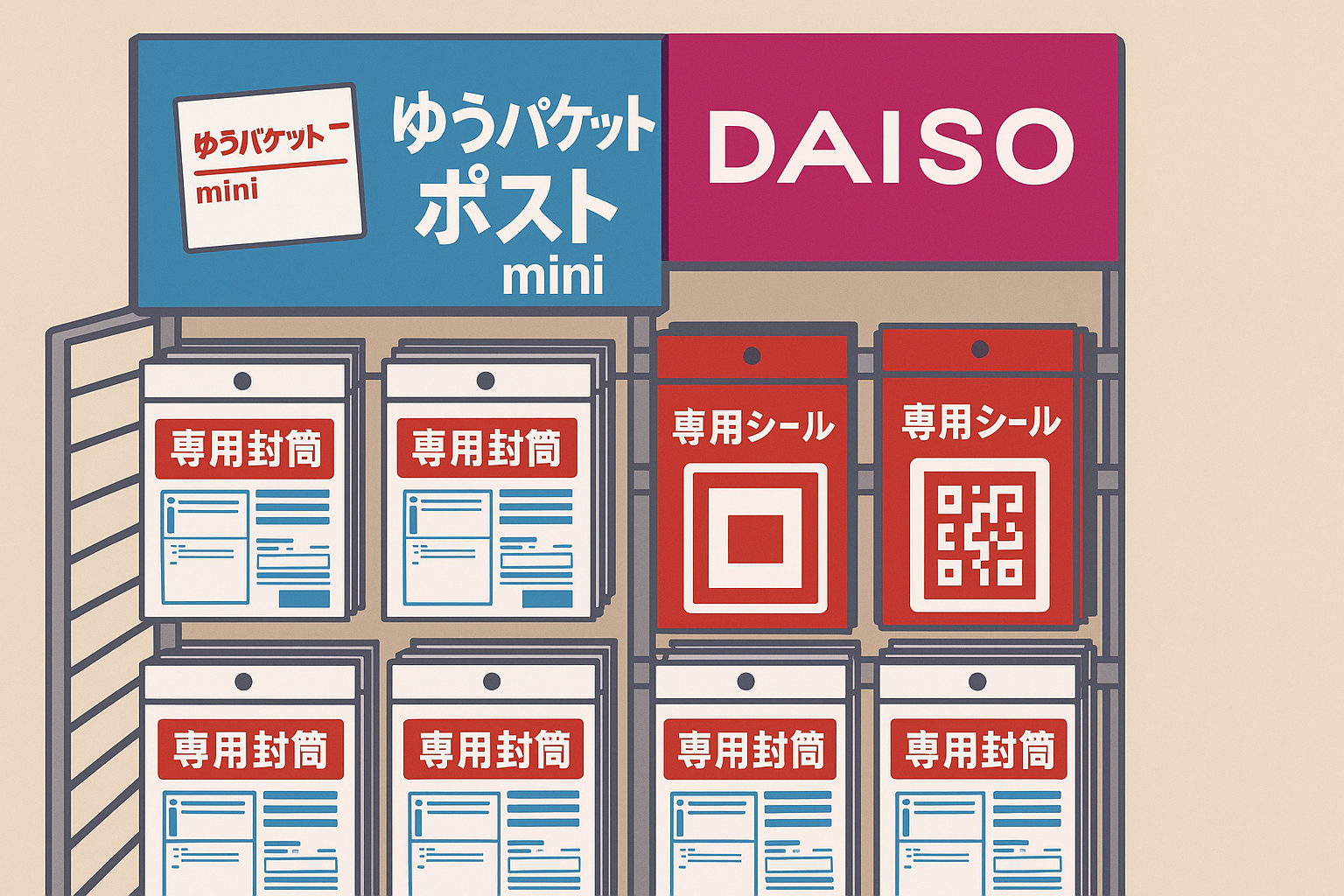 ゆうパケットポストminiはダイソーで売ってる？発送手順をわかりやすく紹介