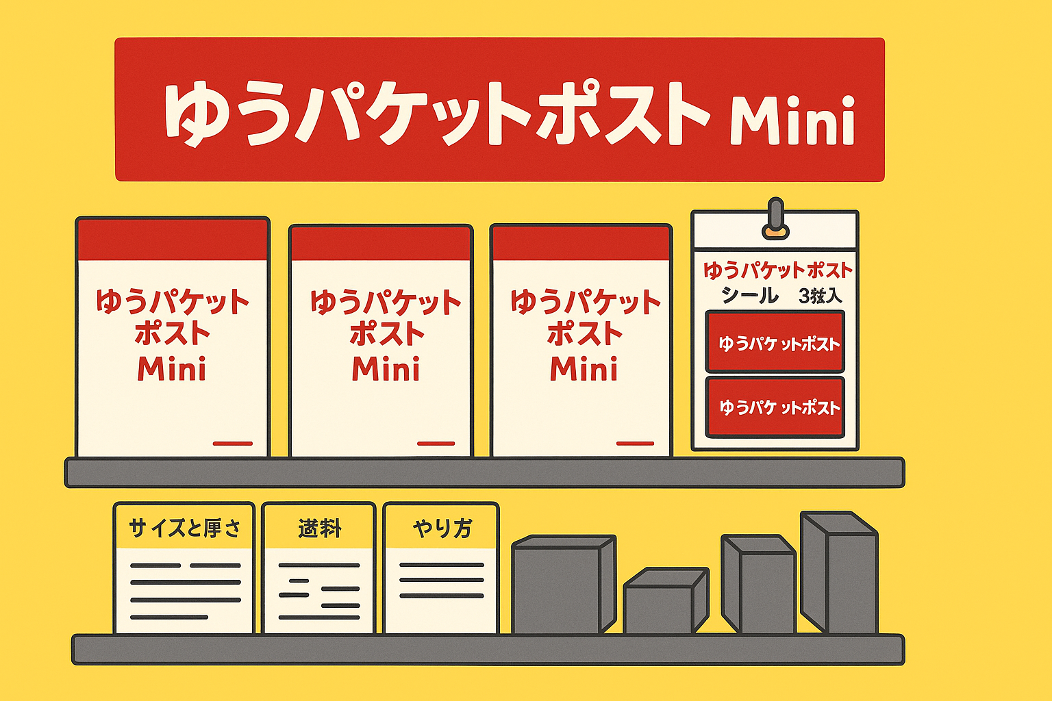 ゆうパケットポストminiはダイソーで売ってる?利用時の注意点