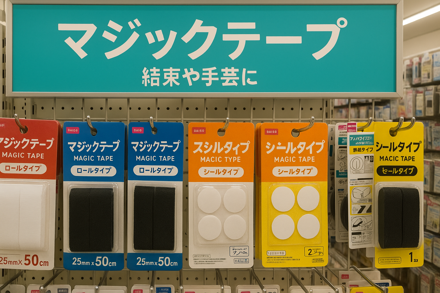 ダイソーのマジックテープ売り場はどこ？おすすめの使い道と選び方ガイド