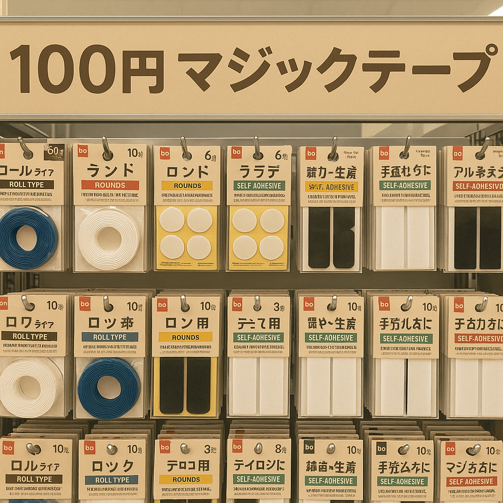 ダイソーのマジックテープ売り場と活用法
