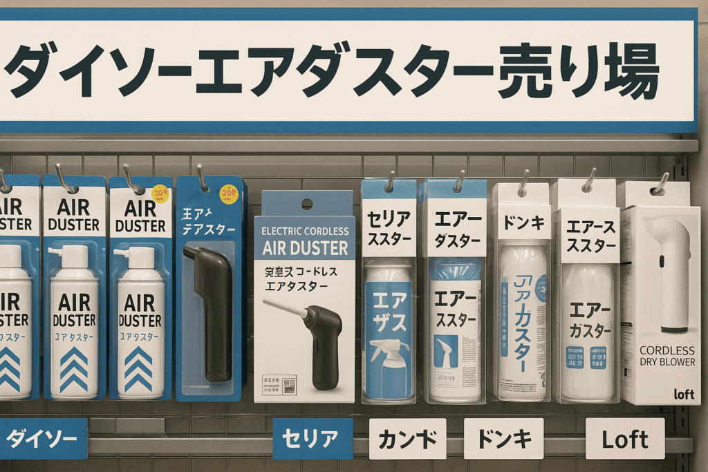 ダイソーエアダスターはどこの売り場?上手な使い方と売っていない理由