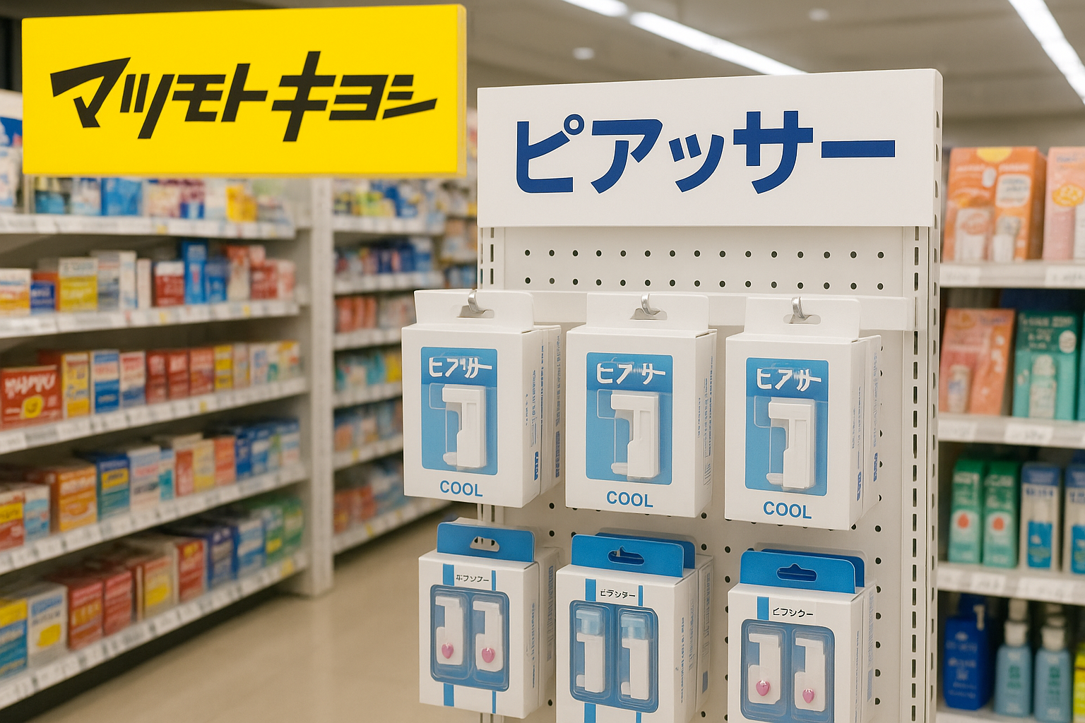 薬局ピアッサーの売り場は？ウエルシアやマツキヨなど販売傾向比較